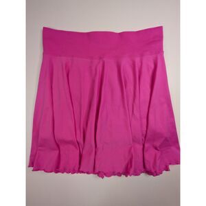 OQQ Women’s Medium Hot Pink Flared Mini Skirt High Waist Stretch NWOT